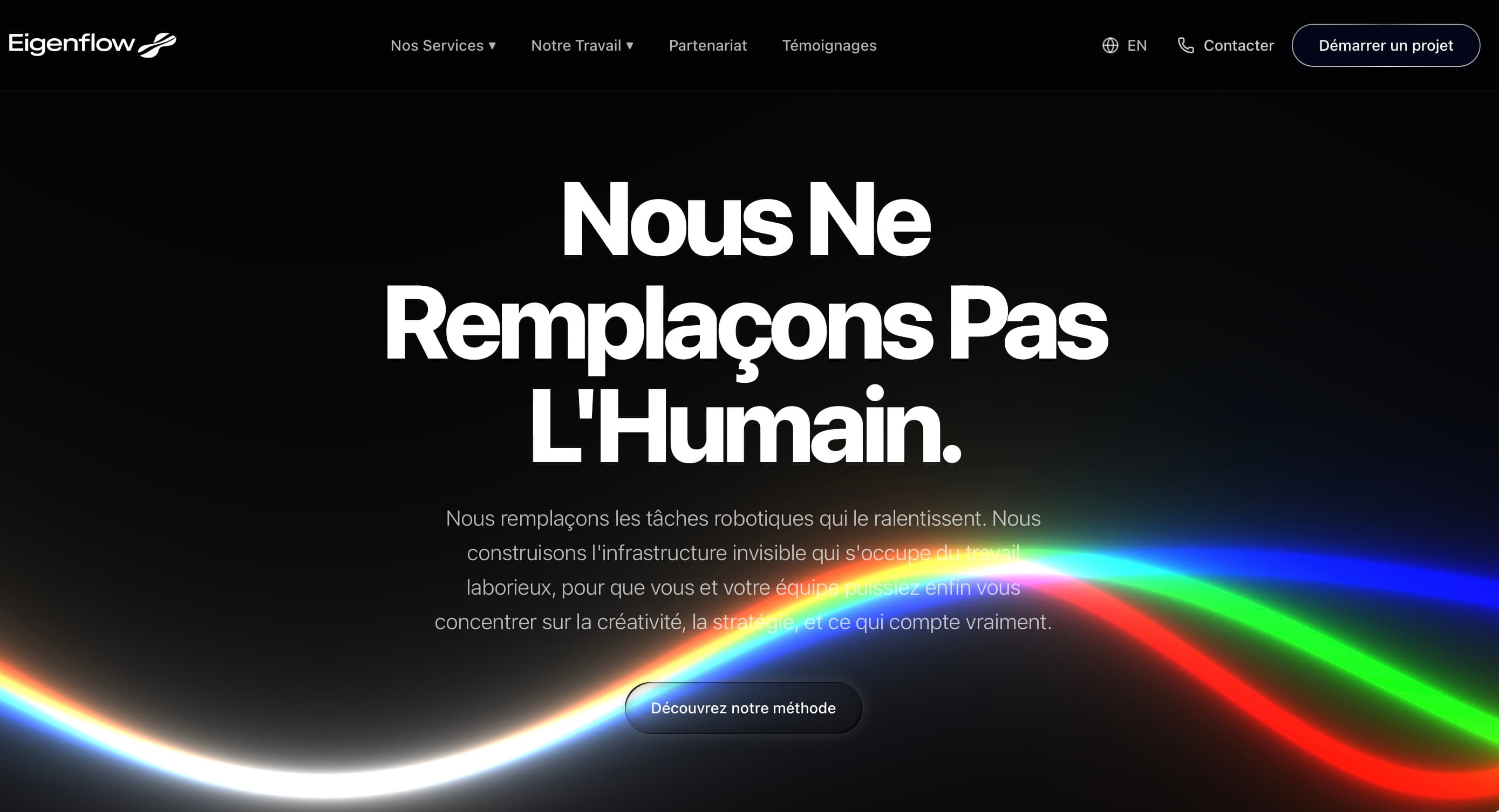 Aperçu du site Eigenflow