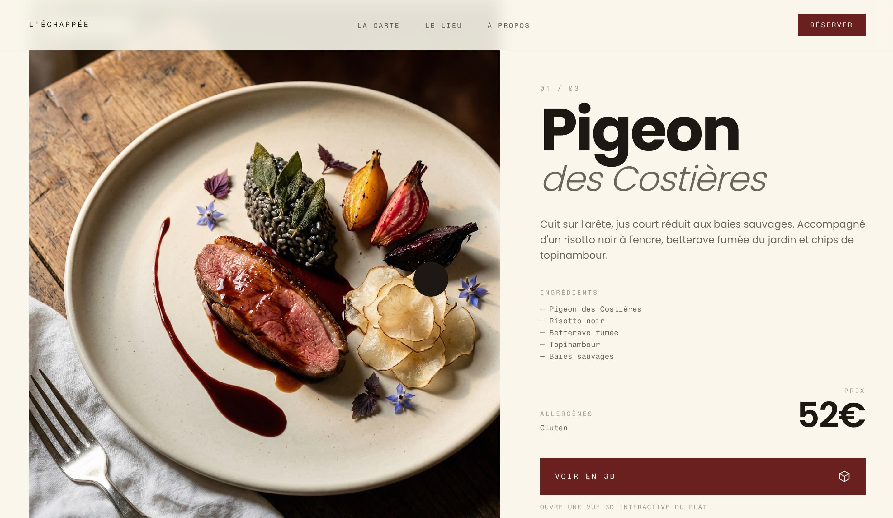 Aperçu du site L’Échappée
